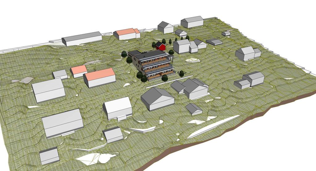 Persp frå sørvest IM modell rchicd 19 NOR Filplassering: IM Server: Skylstad - IM Server 19/ Terrassehus 8x20m C19.