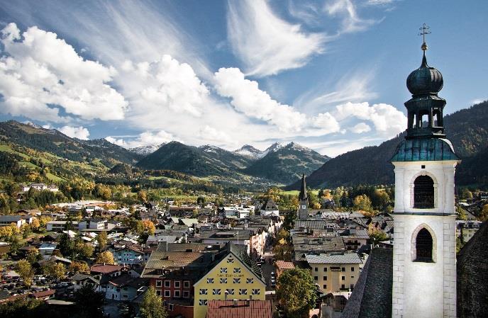 6 Dag 5 Utflukt til Kitzbühel (F, M) Vi besøker denne berømte Alpebyen, som er viden kjent for det spektakulære Hahnenkammrennen.