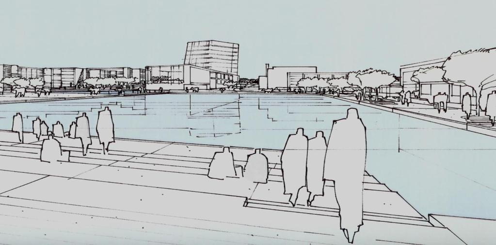 Illustrationer fra konkurrencen vedrørende universitetsudbygningen i Aalborg 2003.