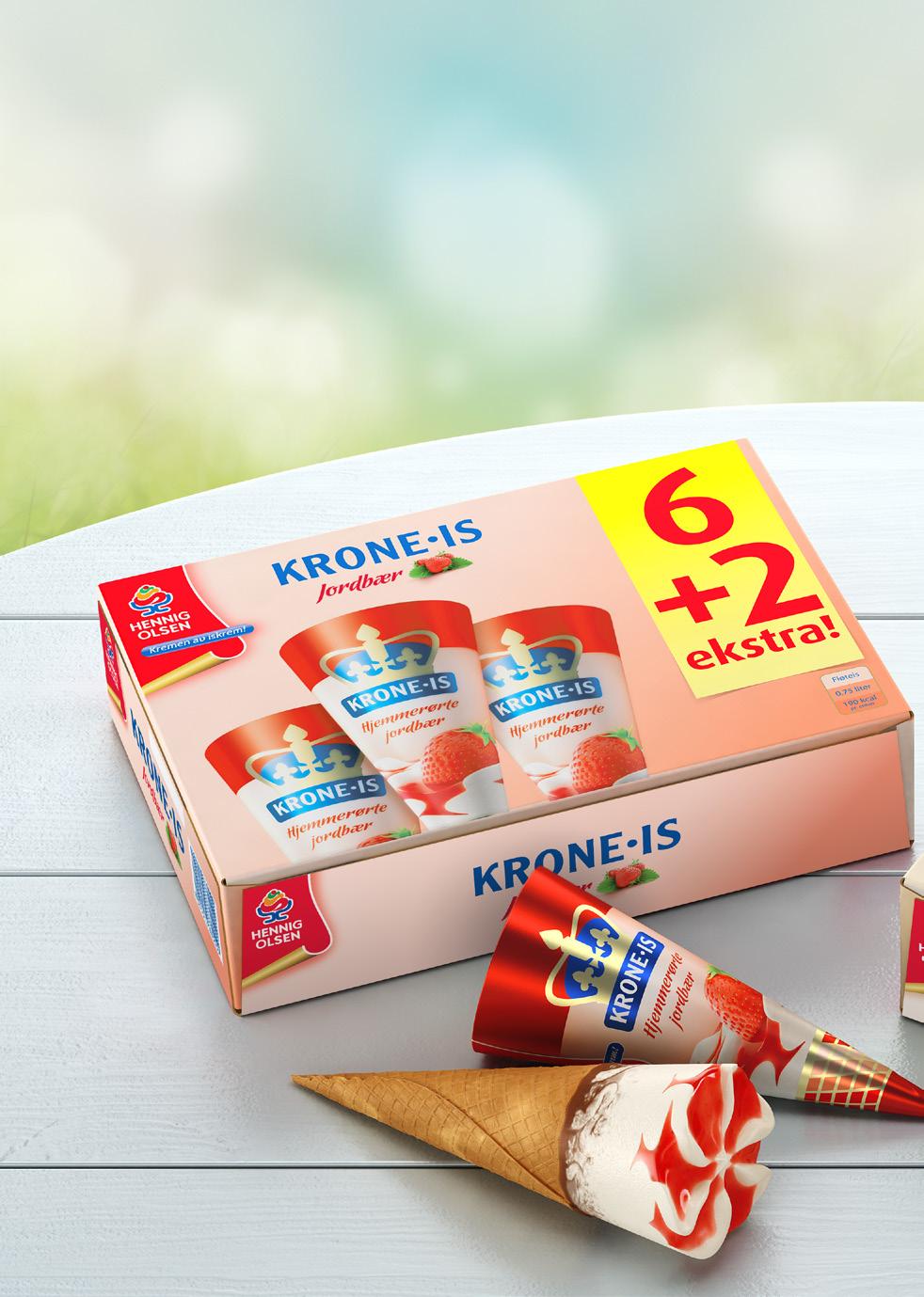 Multipack Sterkt fellesskap Multipack er fremdeles i sterk vekst, og vi vil sende en liten ekstra rakett i markedet; Krone-is 6+2.