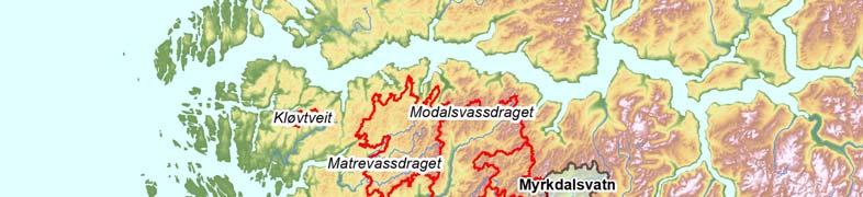 tilsigsserier er brukt i modelleringen av de ulike vassdragene.