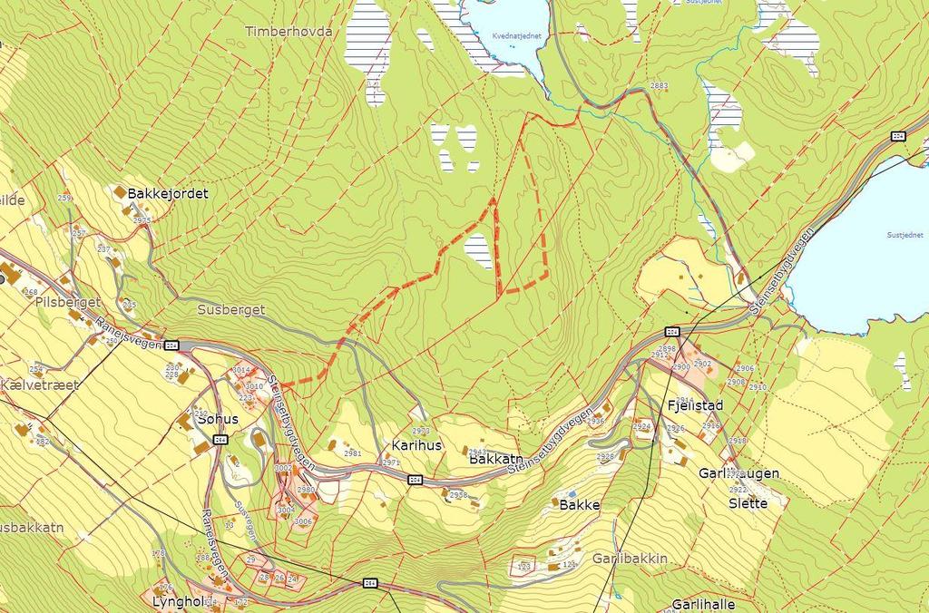 Sommervandring 2015 Nord-Aurdal 8 Karihuskampen Parkering alt rute Parkering Kjørebeskrivelse: Fra E16 gjennom Fagernes, ta av mot Fagernes lufthavn og kjør ca 5 kilometer til Suskrysset.