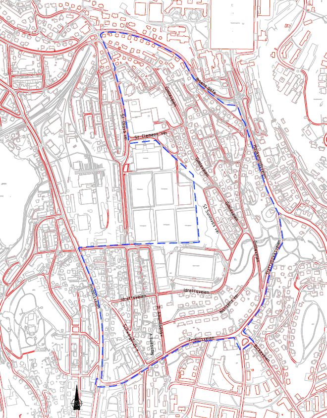 TRAFIKKANALYSE BRANN STADION 1 INNLEDNING I forbindelse med vesentlig endring av reguleringsplan for Brann Stadion er det stilt krav om en trafikkanalyse.