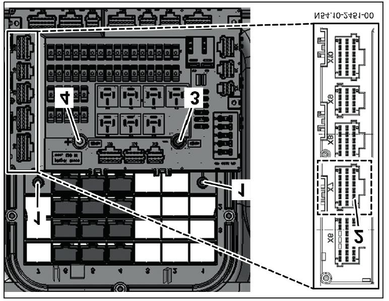 Mercedes MP4 - Styrekabling, eksempel 1. Alt A, A7 SAM-modul 1 2 3 4 5 6 7 8 9 10 11 12 13 14 15 16 17 18 1.