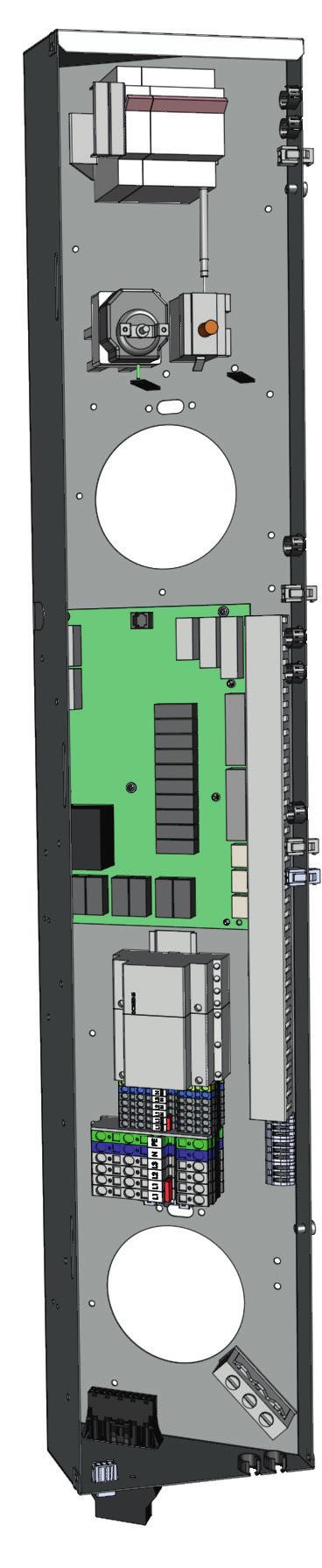 Installasjon 14.3.2 Strømforsyning varmepumpe 400V 3N~ Varmepumpen skal forsynes med strøm fra CTC EcoZenith i250 med den medfølgende svarte kontakten som sitter nederst på elboksen. (OBS!