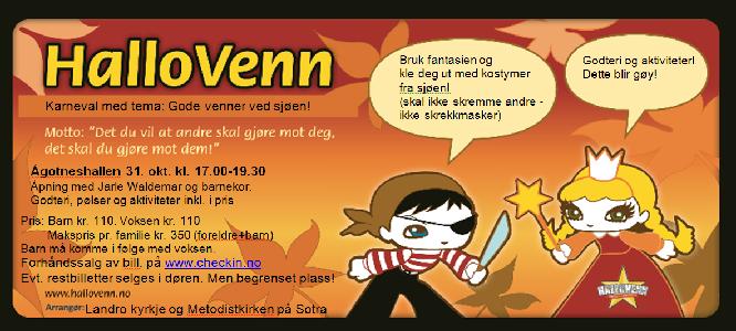 oktober: Arrangementet Halloven i Ågotneshallen kl. 17.00.