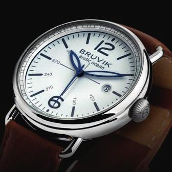 000,- 2 BRUVIK ARCTIC OCEAN II 42,5 MM CASE, 316L STEEL CASE, RAISED AND DOMED