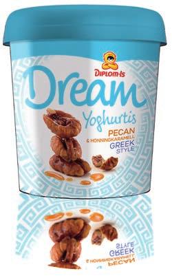 Vi vet at Dream-spiserne liker å eksperimentere med spennende smaker Gresk Pecan & Honningkaramell skal videreutvikle Dream sin kjempesuksess Denne smaken skal styrke posisjonen som markedsleder