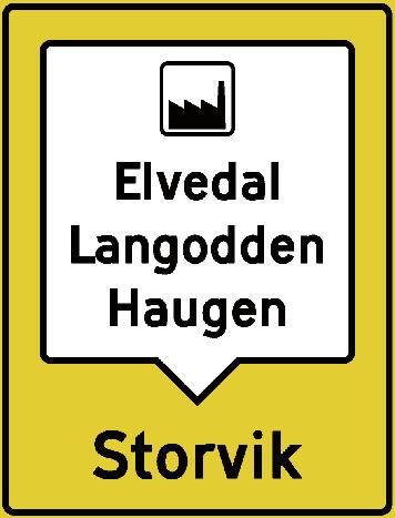 T R A F I K K S K I LT : : D E E N K E LT E V E G V I S N I N G S S K I LT 731 Samleskilt for vegvisning Anvendelse Visningsmål i boblen kan nås ved å følge visning til det mål som er angitt under