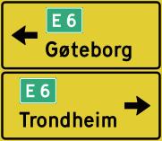 Forvarsel og vegvisere Forvarsel: Vegvisning: 701.