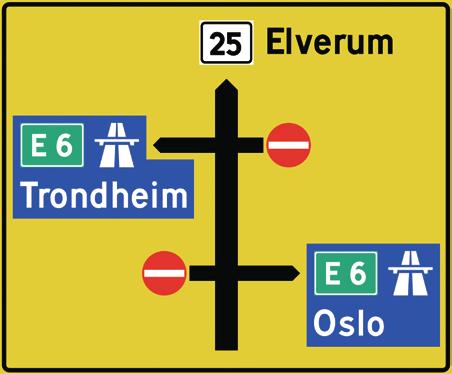 D E E N K E LT E V E G V I S N I N G S S K I LT : : T R A F I K K S K I LT Innhold og utforming Diagramorienteringstavlen skal være så enkel som mulig.