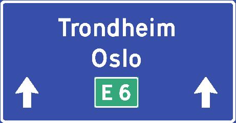 11 Eksempel på plassering og utforming av skilt 709.2 Portalorienteringstavle for flere kjørefelt... a a < 1,0 m.