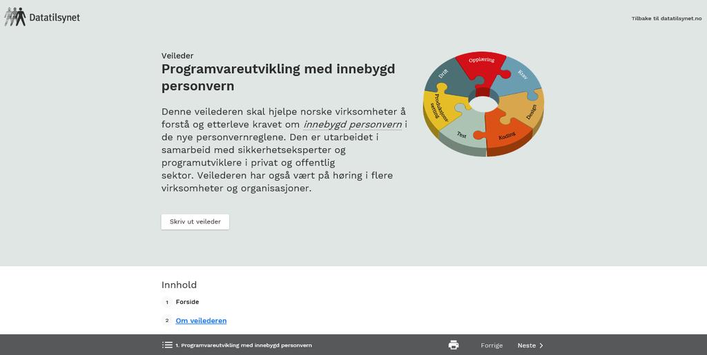 Veilederen ligger på datatilsynet.no 29 Forskjeller og likheter internkontroll og info.