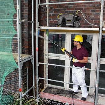 Fleksibilitet Høytrykksvaskeren har fleksibel arbeidsposisjon, og kan benyttes