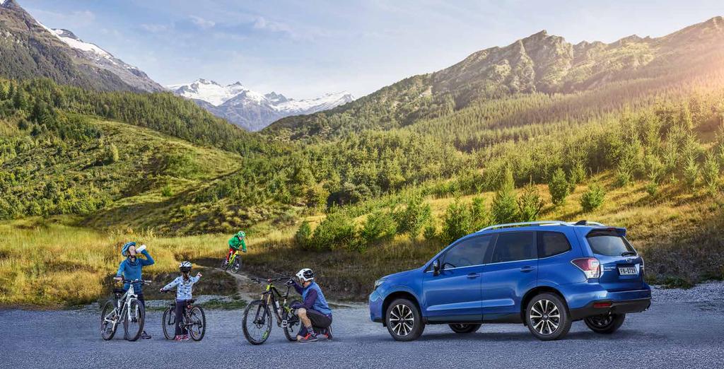 FOR ALLE FAMILIEAKTIVITETER Helt nye Subaru Forester er skreddersydd for aktive familier; med stor plass, lavt