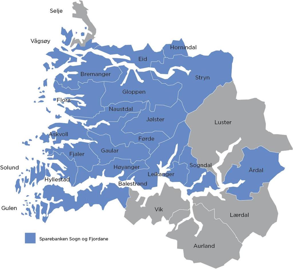 Om Sparebanken Sogn og Fjordane Den største banken i Sogn og Fjordane Forvaltningskapital på