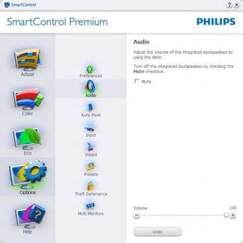SmartControl Premium fra høyreklikkkontekstmenyen. Enable Task Tray (Aktiver oppgaveskuff)- ikonet er avkrysset (On) (På) som standard.