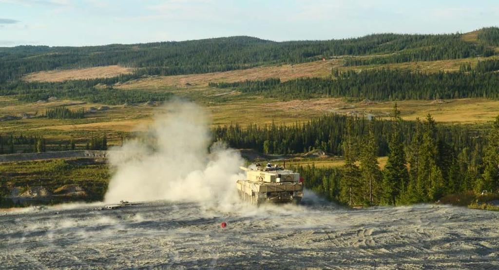 av Leo2 under måling i Regionfelt Østlandet på Rena den