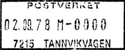 ? SNILLFJORD Registrert brukt 02.02.83 FH Stempel nr. 1 Type: IV Utsendt?? 561 Innsendt?? Stempel nr. 2 Type: SL Utsendt 11.09.