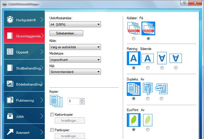 Betjening på PC > Utskrift fra PC 2 Registrere.