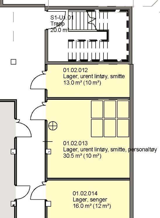 Figur 14: S1 Underetasje Tøyrom Rom for