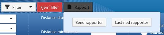 1.5.RAPPORTER FRA PC Når man klikker på «Rapport» får man valget mellom: Send rapporter: Kan sendes på e-post i bestemte intervaller.