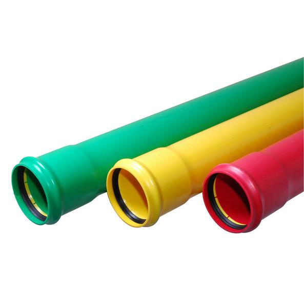 PVC kabelrør PVC cable pipes For: - El-kabel (rød) - Kommunikasjonskabel (gul) - TV- kabel (grønn) e M El NRF e min e max M Farge Ringstivhet nr nr mm mm mm mm mm 28 356 01 307 54 14 50 1.8 2.