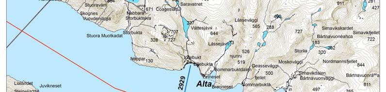 I Den Norske Los bind 6 (1999), gis følgende beskrivelse: Stjernsundet, som er innløpet til Altafjorden fra W, har bratte kyster, hvor det hist og her finnes litt tynn bjørkeskog.
