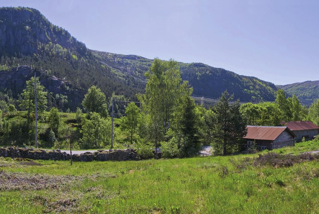 Visualisering av ny 300 (420) kv-ledning opp skaret ved Daurenuten.