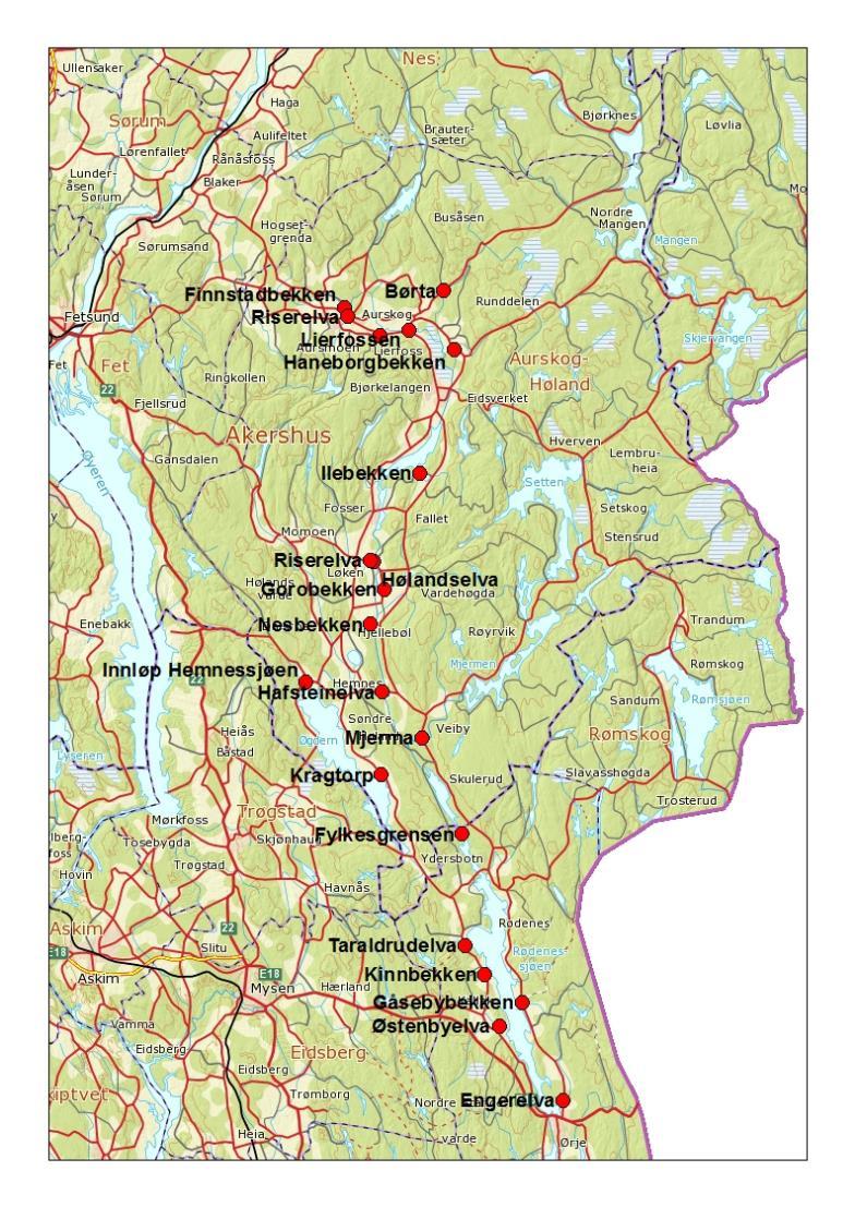 Eksempel: Haldenvassdraget