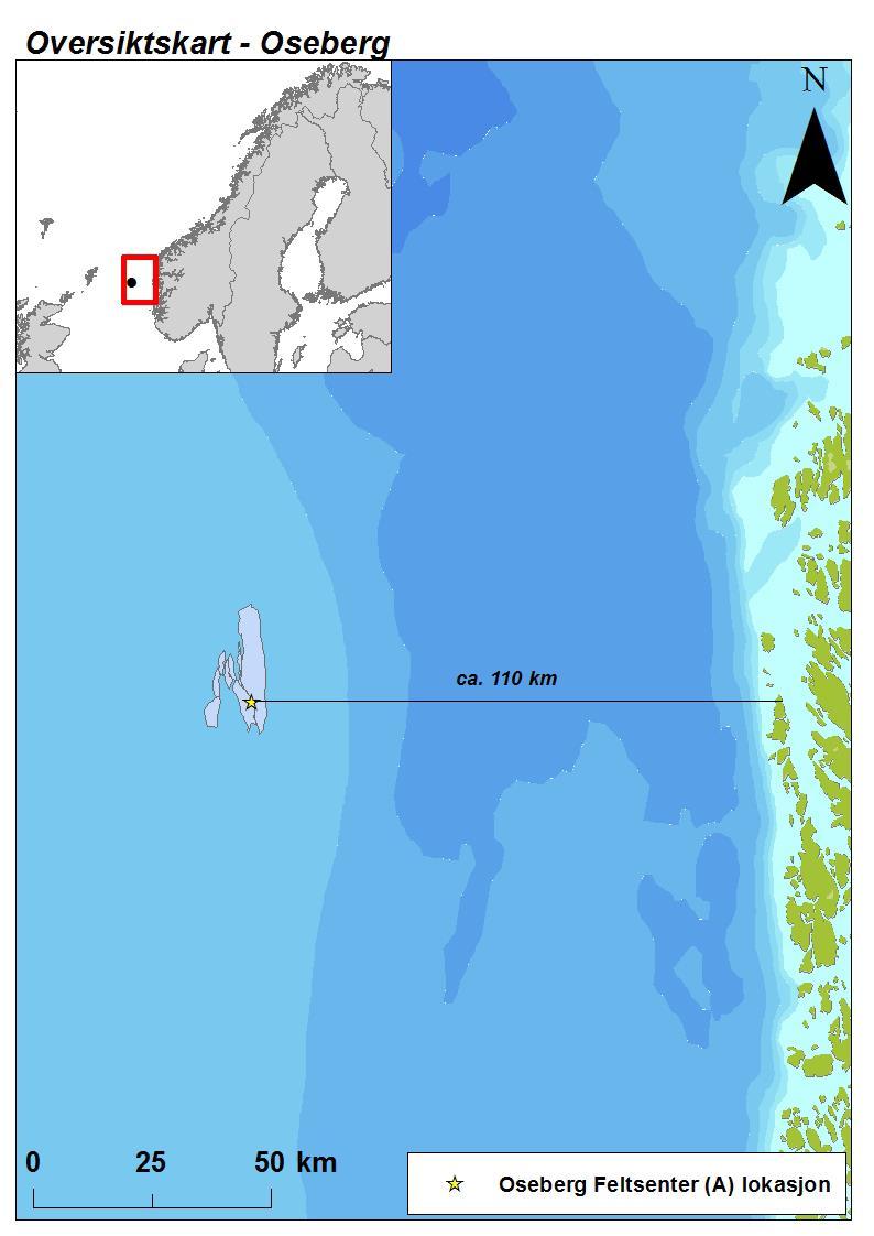 1 Innledning Denne beredskapsanalysen gjelder Oseberg Feltsenter på Oseberg feltet. Oseberg er et oljefelt med en overliggende gasskappe i den nordlige delen av Nordsjøen, ca.