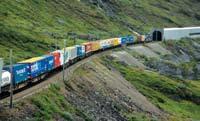 August 60% of freight traffic between Oslo and Bergen is now carried by rail, equivalent to 64 000 fewer transport trucks on the roads.