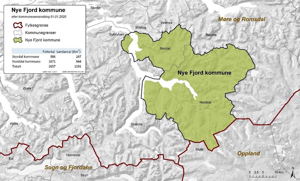 4 Kart Nye Fjord kommune utan