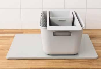 Oppvaskbalja sparer plass på benkeplata fordi du kan