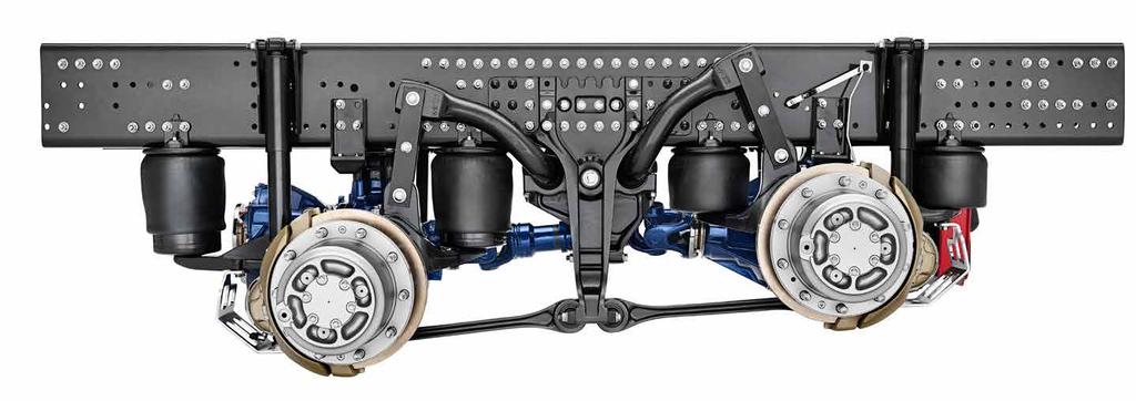 TANDEM AKSELLØFT Lavere drivstofforbruk og mindre svingradius? Bare løft drivakselen.