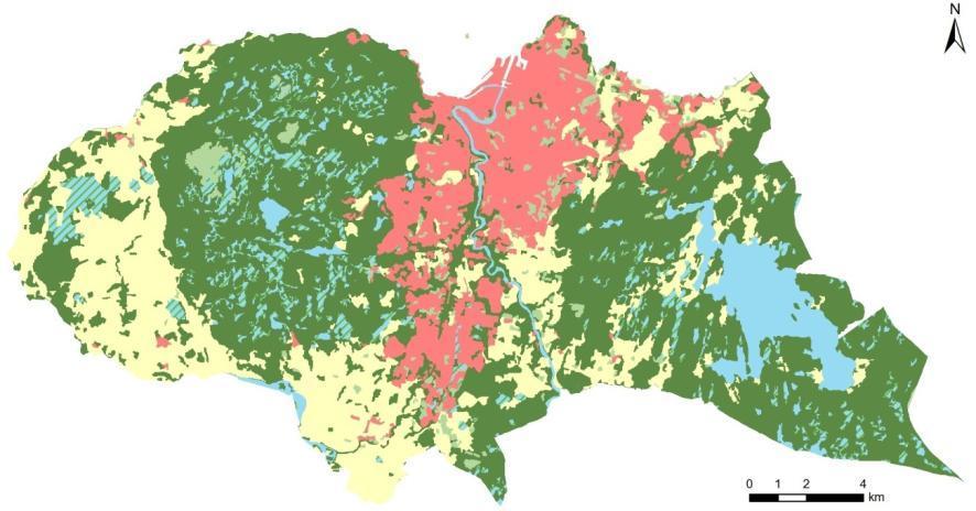 5 Studieområde Hoveddelen av Trondheim kommune ligger i svakt oseanisk seksjon, mens nordvestre deler av Bymarka og deler av Byneset ligger i klart oseanisk seksjon.