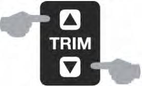 Active Trim kan overstyres når som helst ved bruk av de vanlige knappene for manuell trim.