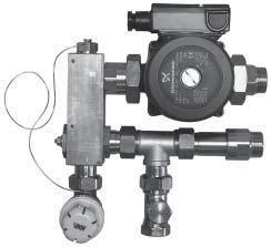 At least four manifold assemblies each with a by-pass valve should be fitted in the secondary circuit. Alternatively, a larger valve with sufficient capacity can be used.