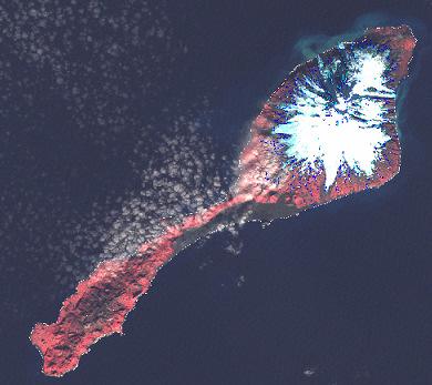 Landsat ETM+ satelitt data har 8 spektrale band, med en romlig oppløsning på 30 m for band 1 til 5 og band 7.