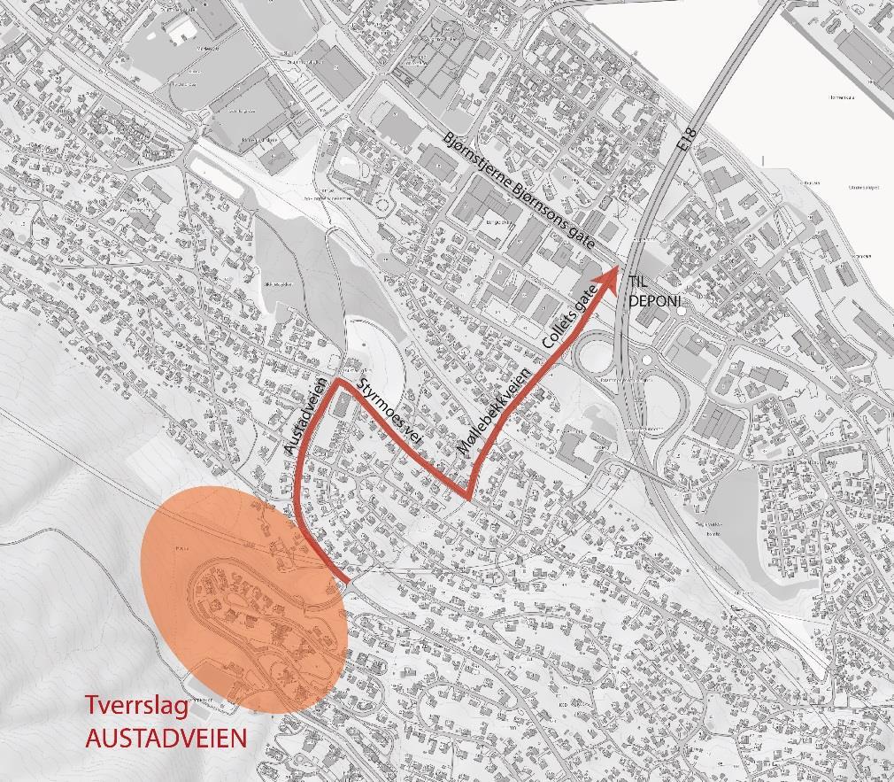 9 av 28 4.3 TUNNELSTREKNINGENE Det er utredet flere ulike tunneltraséer da det er ulike trasékorridorer i dagen både på bysiden og i.