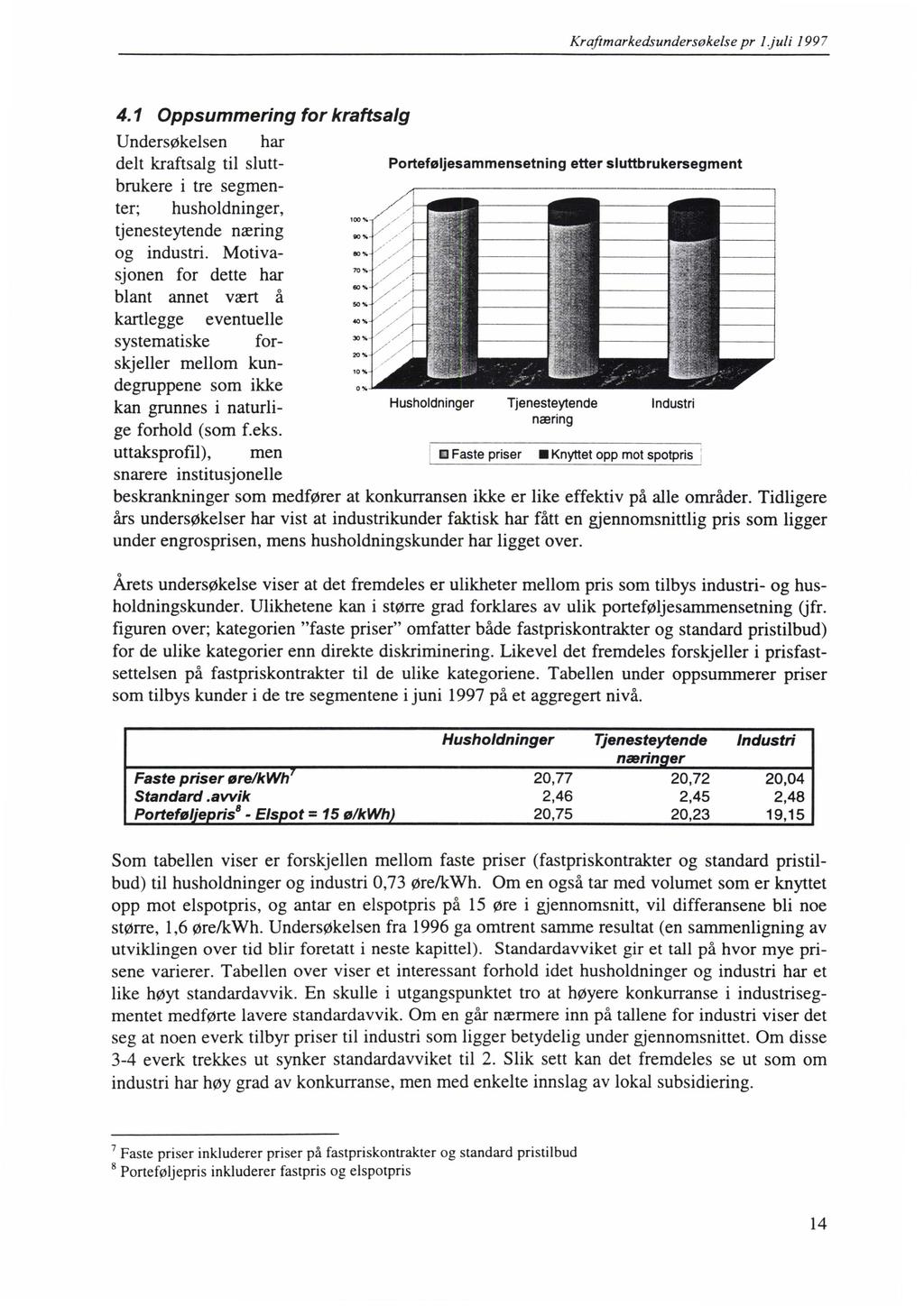 Kraftmarkedsundersøkelse pr 1.juli 1997 4.