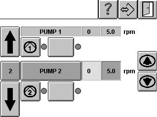 4 66 Drift Motor Slå motoren av/på (enkeltklarsignal) Pump1 1 Signalstyrt bar rpm Bare motorer som har fått klarsignal kan startes. Forutsetning: Systemet er klart til drift.