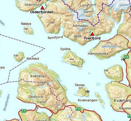 Kvænangen Kommune Planprogram tilknyttet rullering av kystsoneplanen Kategori 2: Nødhavner for den forventede trafikken i området. I første rekke fartøy over 5.000 BT.