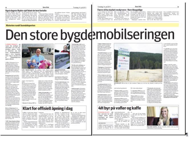 Fylkesmannen sitt bilde: Tre bygdemobiliseringsprosjekt dei siste åra: Ålvundfjord, Gjøra og Øksendal. Øksendal er ikkje avslutta.