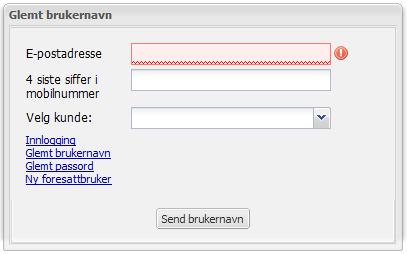 Glemt brukernavn 1. Gå inn på www.skolearena.no/iea 2. Klikk på «Glemt brukernavn» 3.