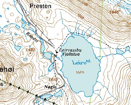 4. Resultater fra de ulike resipienter 4.1 Leira nedstrøms Leirvassbu 11/9-02 4.1.1 Feltobservasjoner - vannkjemi og bakteriologi Utslipp fra Leirvassbu Fjellstue til elv ut av Leirvatn (Leira).