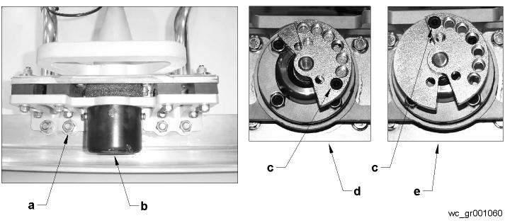 Betjening 3.9 Justering av stimuleringsinnretning Se grafikk: wc_gr001060, wc_gr007135 Korrekt bruk av betongvibratoren produserer en kremaktig væske rundt bladet ved utjevning.