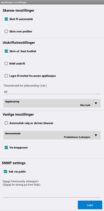 6 Programinnstillinger 6 Programinnstillinger Still inn betjeningsinnstillinger for programmet. Trykk på «Innstillinger» i hovedskjermen og trykk deretter på «Programinnstillinger».