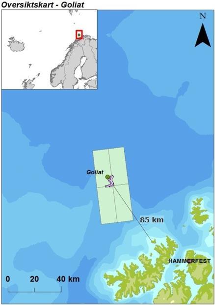 Page 3 of 26 2 FORUTSETNINGER Parametere for letebrønnen Goliat Snadd er presentert i Tabell 2-1 (Eni, 2017a). Tabell 2-1 Goliat Snadd - brønnspesifikke data (Eni, 2017a). Lisens PL 229 Brønn-id.