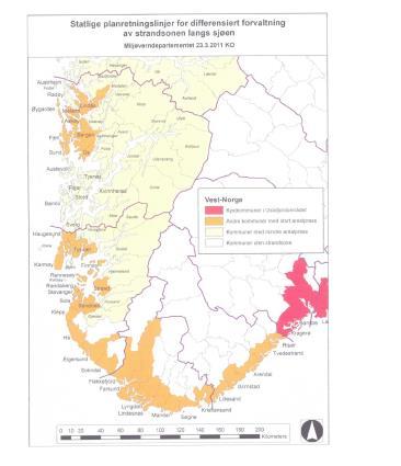 Så noko lettare å få byggje i sør, vest og nord Kategori 2: Byggjeforbodet skal «som hovudregel»